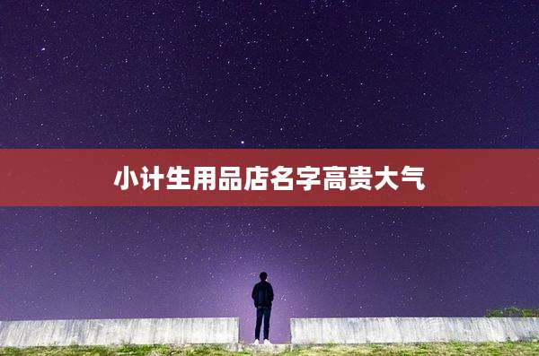 小计生用品店名字高贵大气