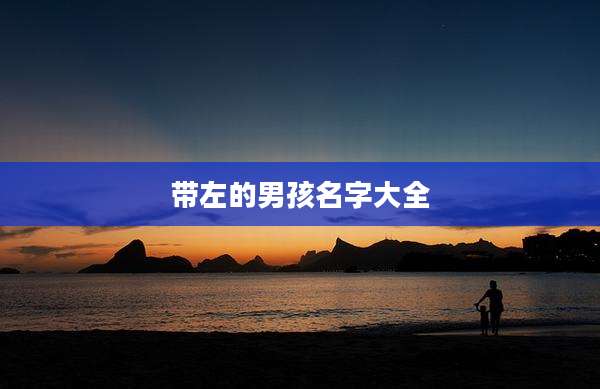 带左的男孩名字大全
