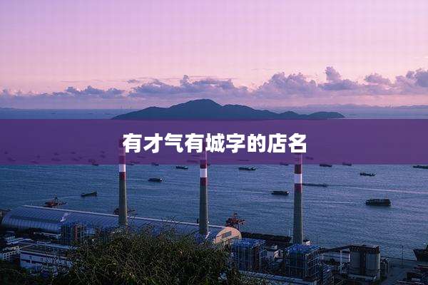 有才气有城字的店名