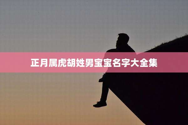 正月属虎胡姓男宝宝名字大全集