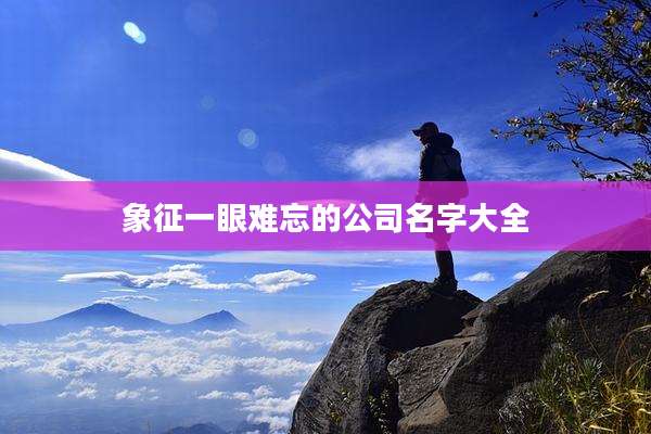 象征一眼难忘的公司名字大全