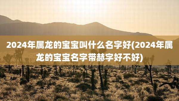 2024年属龙的宝宝叫什么名字好(2024年属龙的宝宝名字带赫字好不好)