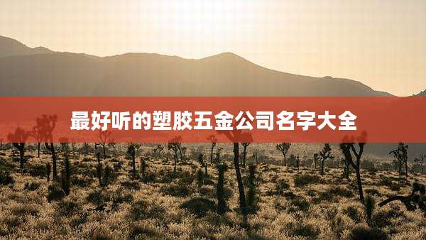 最好听的塑胶五金公司名字大全