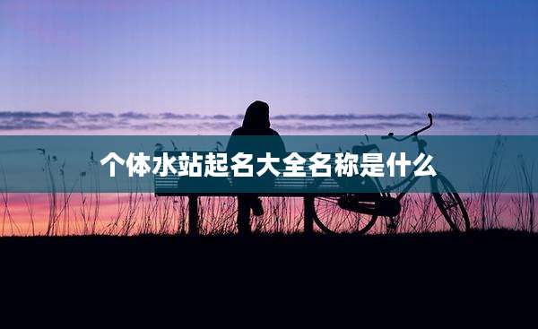 个体水站起名大全名称是什么