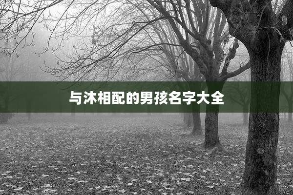 与沐相配的男孩名字大全