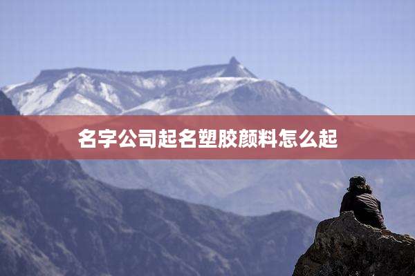 名字公司起名塑胶颜料怎么起