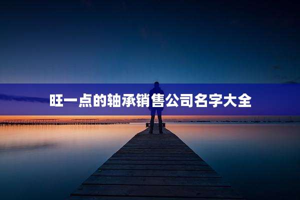 旺一点的轴承销售公司名字大全