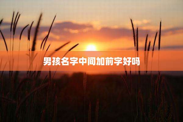 男孩名字中间加前字好吗