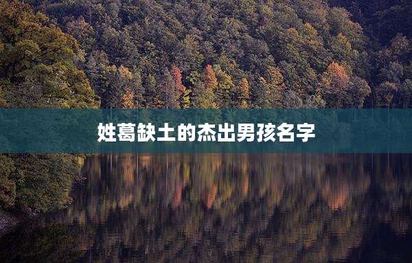姓葛缺土的杰出男孩名字