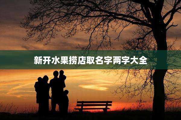 新开水果捞店取名字两字大全