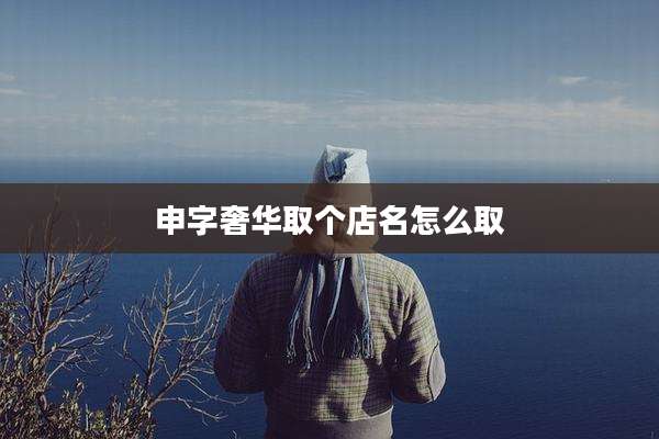 申字奢华取个店名怎么取