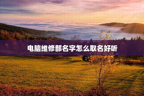 电脑维修部名字怎么取名好听