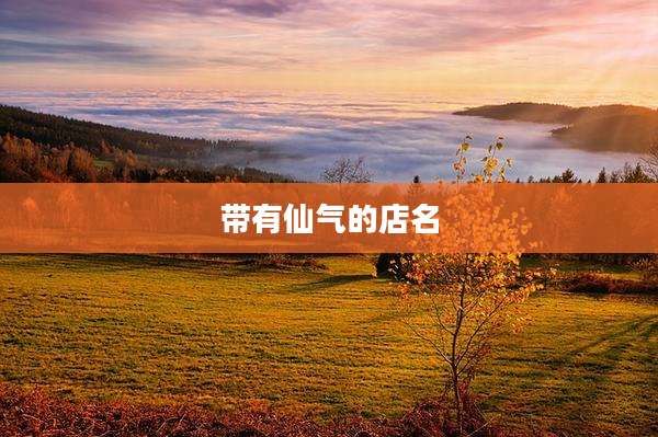 带有仙气的店名