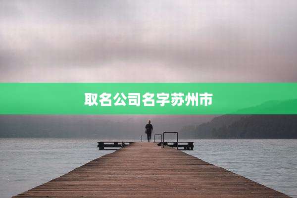 取名公司名字苏州市