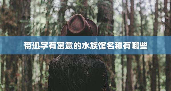 带迅字有寓意的水族馆名称有哪些