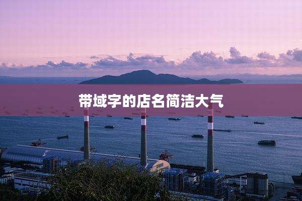 带域字的店名简洁大气
