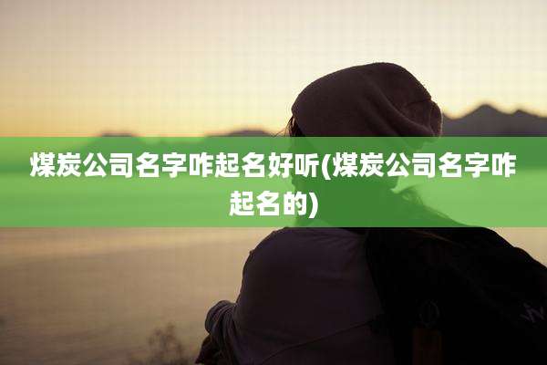 煤炭公司名字咋起名好听(煤炭公司名字咋起名的)