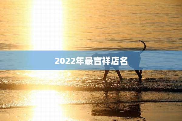 2022年最吉祥店名
