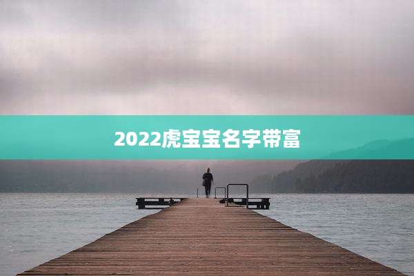 2022虎宝宝名字带富