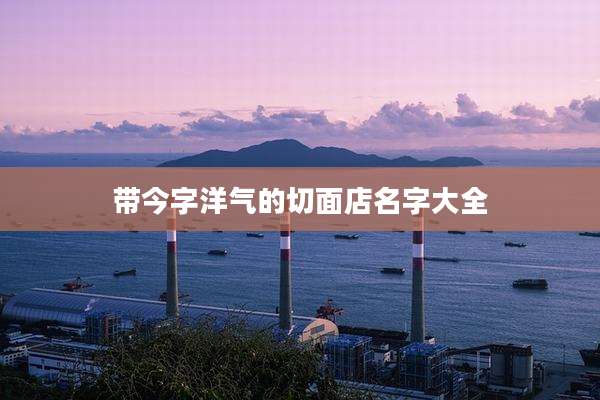 带今字洋气的切面店名字大全