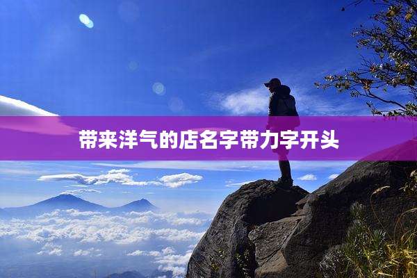 带来洋气的店名字带力字开头