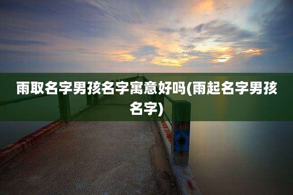 雨取名字男孩名字寓意好吗(雨起名字男孩名字)