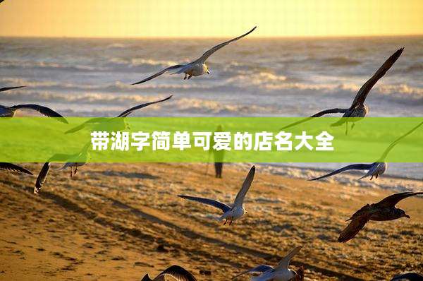 带湖字简单可爱的店名大全
