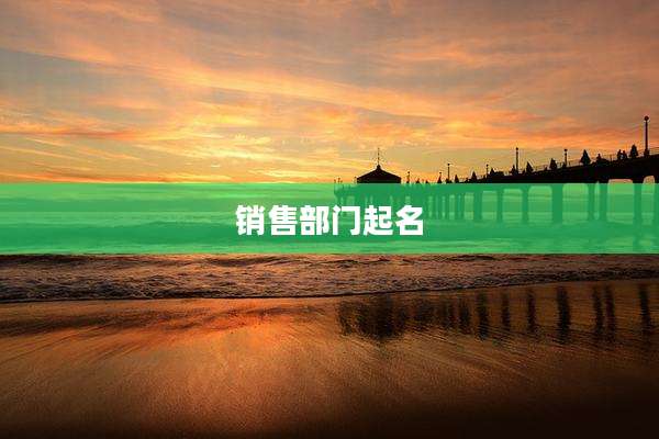 销售部门起名
