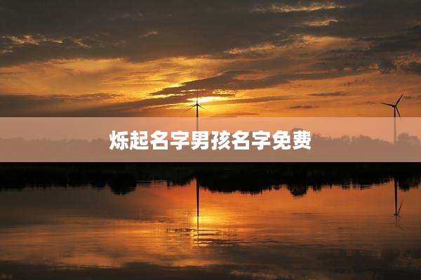 烁起名字男孩名字免费