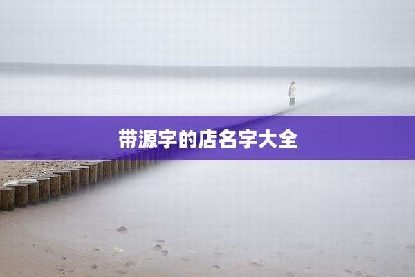 带源字的店名字大全