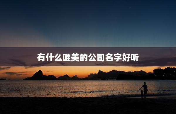 有什么唯美的公司名字好听