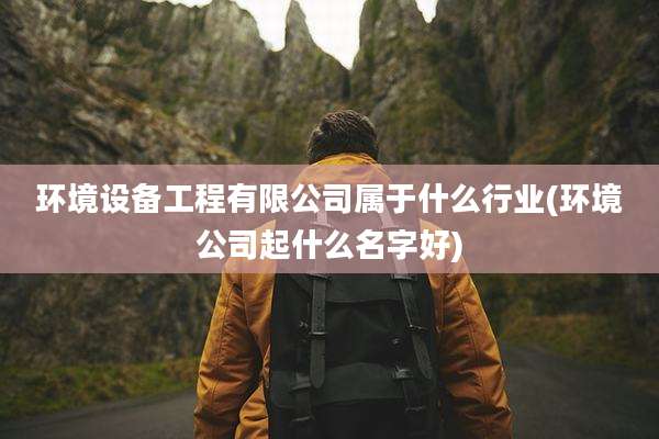 环境设备工程有限公司属于什么行业(环境公司起什么名字好)