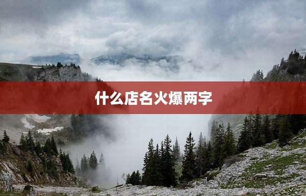 什么店名火爆两字