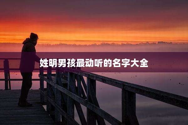 姓明男孩最动听的名字大全