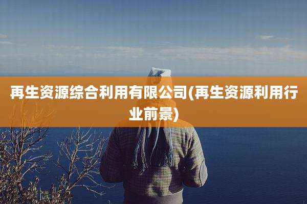 再生资源综合利用有限公司(再生资源利用行业前景)