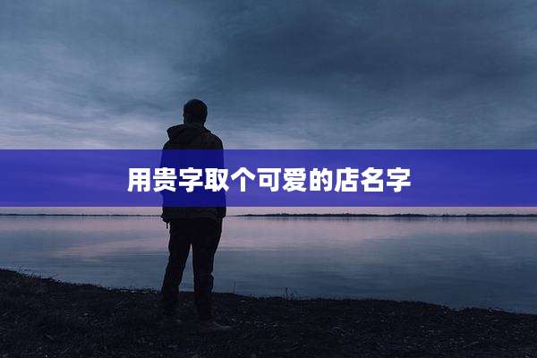用贵字取个可爱的店名字