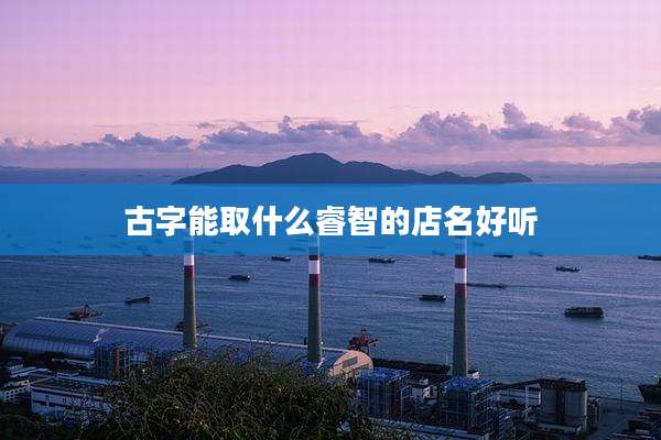 古字能取什么睿智的店名好听