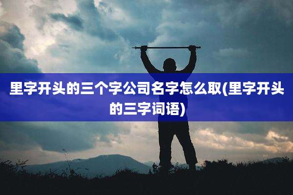 里字开头的三个字公司名字怎么取(里字开头的三字词语)