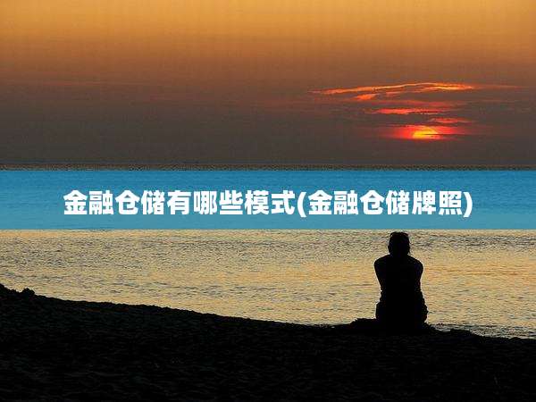 金融仓储有哪些模式(金融仓储牌照)