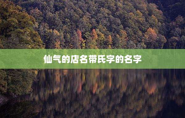 仙气的店名带氏字的名字