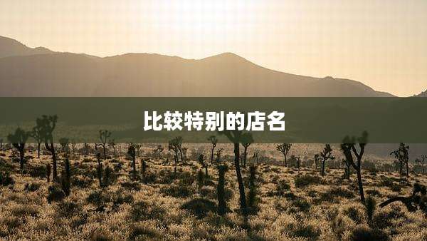 比较特别的店名