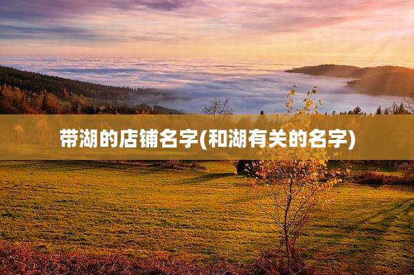 带湖的店铺名字(和湖有关的名字)