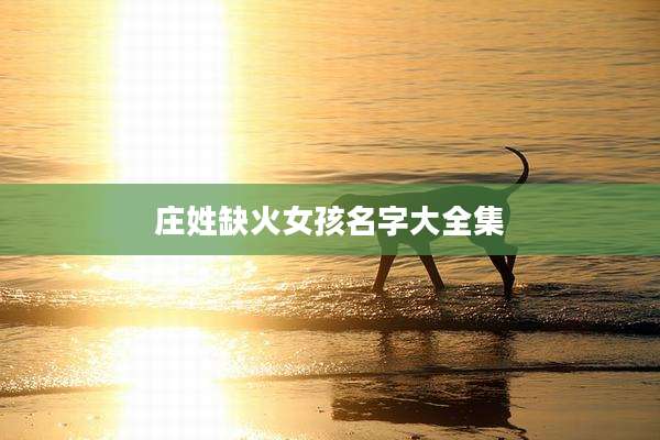 庄姓缺火女孩名字大全集