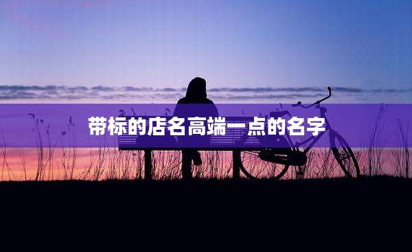 带标的店名高端一点的名字
