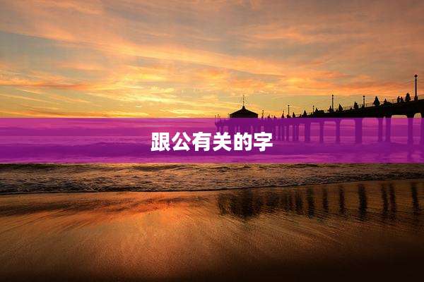 跟公有关的字