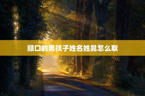 顺口的男孩子姓名姓晁怎么取