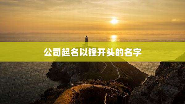 公司起名以锋开头的名字
