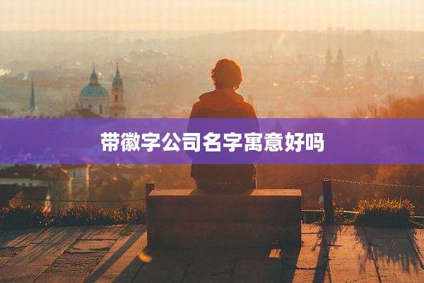 带徽字公司名字寓意好吗