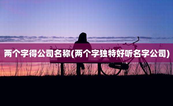 两个字得公司名称(两个字独特好听名字公司)