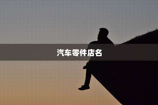 汽车零件店名